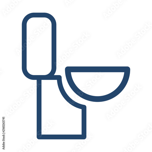 Flush toilet bowl vector icon with transparent background isolated for bathroom and sanitary design.