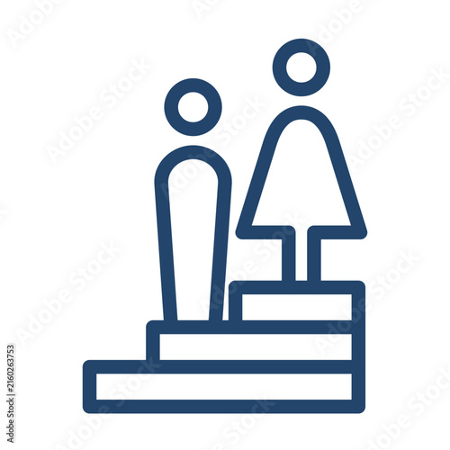 Family restroom and baby care vector icon isolated on transparent background for public navigation