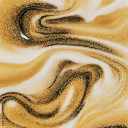 Canvastavla Abstract swirling gold and black marble texture for luxury design