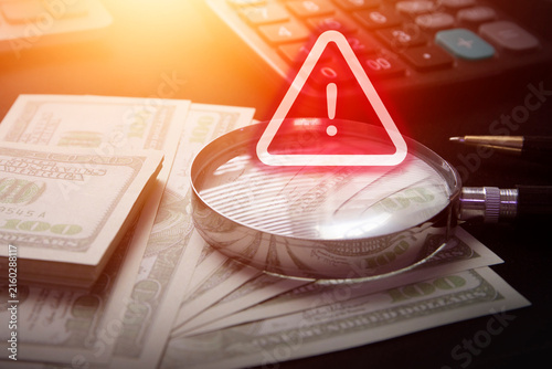 Картината върху платно financial risk management , debt control , budget analysis , hidden cost assessm