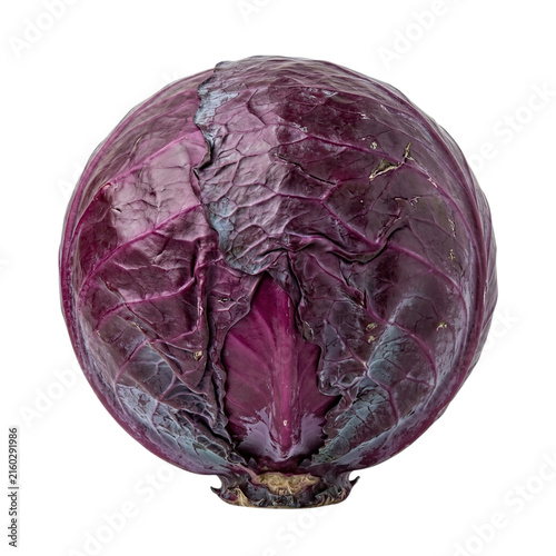 Fresh purple cabbage on black background