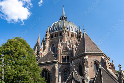 Canvas Print Maria vom Siege Church in Vienna – a remarkable architectural landmark and one of the city’s most striking Neo-Gothic churches
