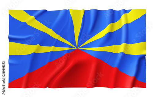 Waving Reunion Flag