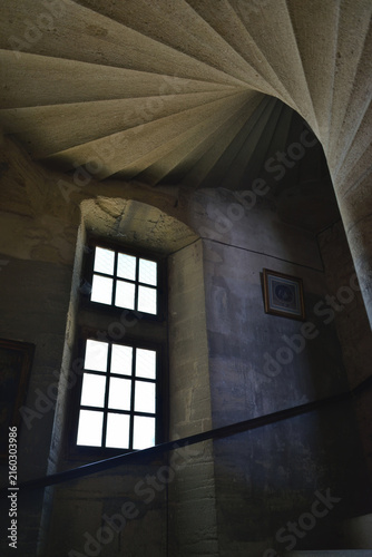 Konstfotografi Barroux castle interiors. Provence, France