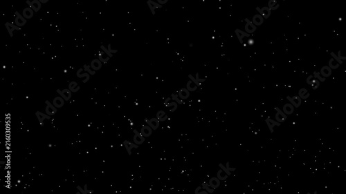 Very small snow flakes slowly falling densely against black background. Winter snow - falling snow animation, seamless loop.slow falling snow on the black backgrounds, snowflakes bokeh snowfall.