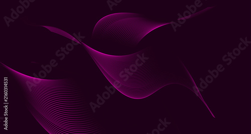 Abstract purple waves, 3D futuristic art fluid lines, neon silk ribbons, dark gradient background, flowing curves, digital art, modern wallpaper, glowing wave texture, abstract luxury design,