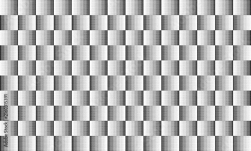 Abstract Grayscale Grid Creating Dynamic Visual Movement, Digital Square Matrix With Vibrating Optical Effect, Futuristic Monochrome Texture With Geometric Deformation, Background Design
