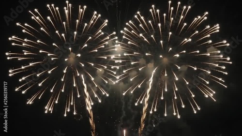 Majestic Night Sky Fireworks Display for New Years and Festive Celebration Concepts
