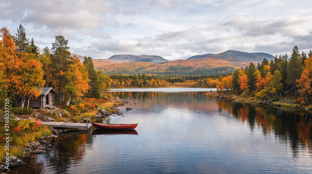 Fototapeta premium autumn in the mountains