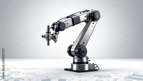 Stylish robotic arm part with a shiny finish designed for contemporary industrial uses