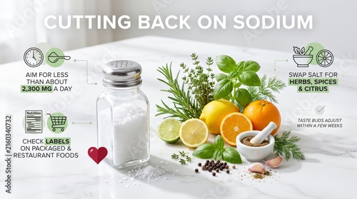 Cutting back on sodium for blood pressure