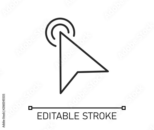 Click icon vector Editable Stroke