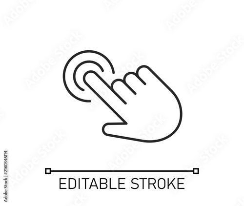 Click icon vector Editable Stroke