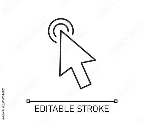 Click icon vector Editable Stroke