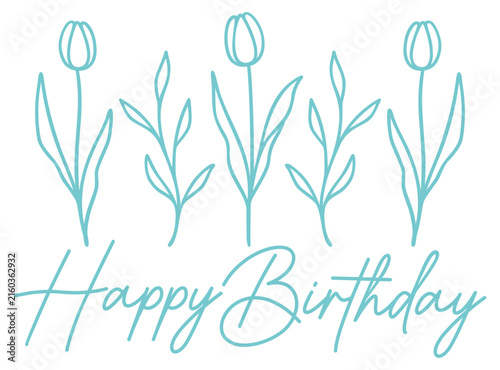 Happy Birthday | Floral Bday Artwork | Celebratory Vector Art