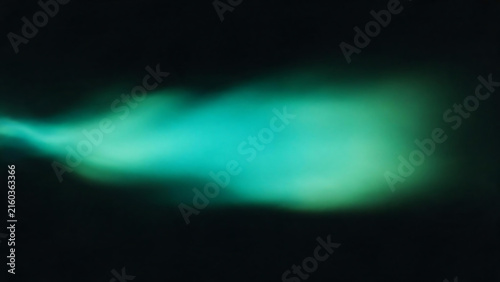 Teal Aurora Light Glowing in Darkness