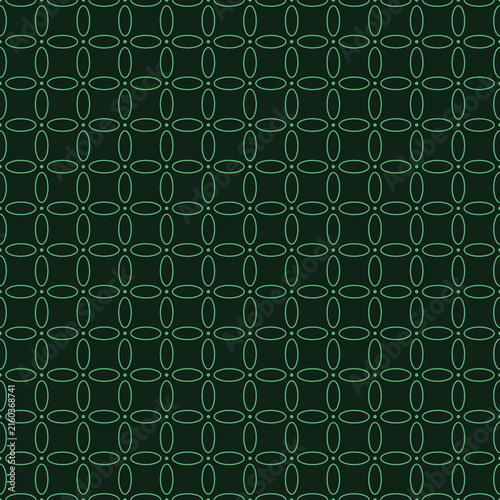 Dark green geometric pattern, seamless floral lattice vector, elegant emerald wallpaper for luxury branding and textile design