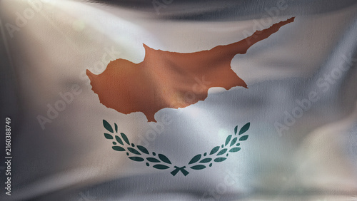 Fotografie Beautiful waving Cyprus flag background