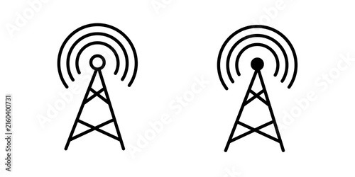 Bild auf Leinwand Broadcast icon lineart symbol pack