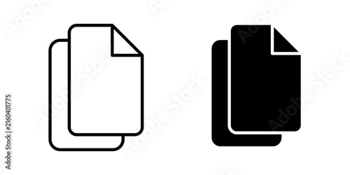Foto Duplicate icon lineart symbol pack