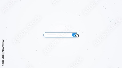 Online Search Engine Bar Web Browsing Technology Interface With Connected Network Video Animation