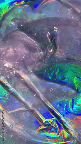 Holographic slime texture with vibrant colors