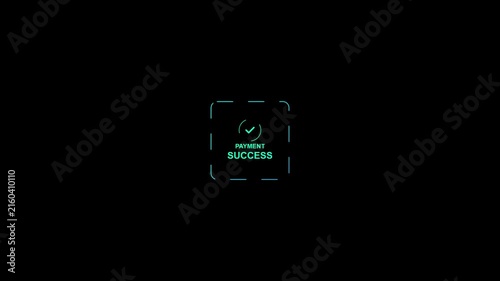 Payment Success Confirmation Digital Transaction Online Banking Finance Concept Video Animation