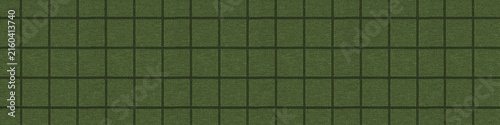 Bild auf Leinwand Deep forest green woven cloth featuring a dark windowpane grid pattern