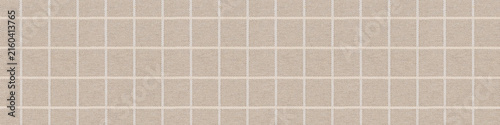 Beige woven fabric with subtle white grid lines in a clean geometric pattern
