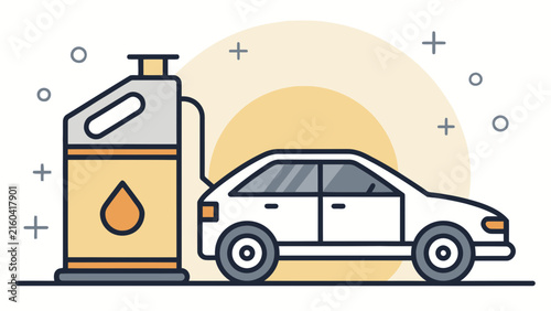 Gas station fuel dispenser pump refueling white car vector illustration with dispenser automobile transport gasoline illustration industry commerce equipment