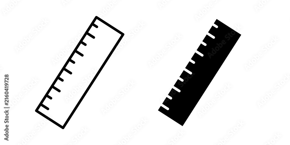 Fototapeta premium Ruler icon vector elements kit