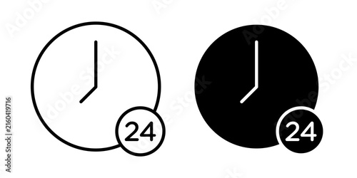 Foto Time twenty four icon vector elements kit