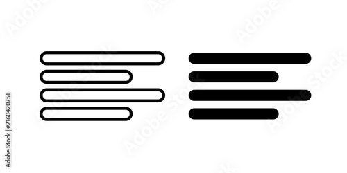 Bild auf Leinwand Align left icon vector elements kit