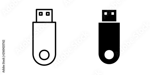 USB pendrive icon vector elements kit