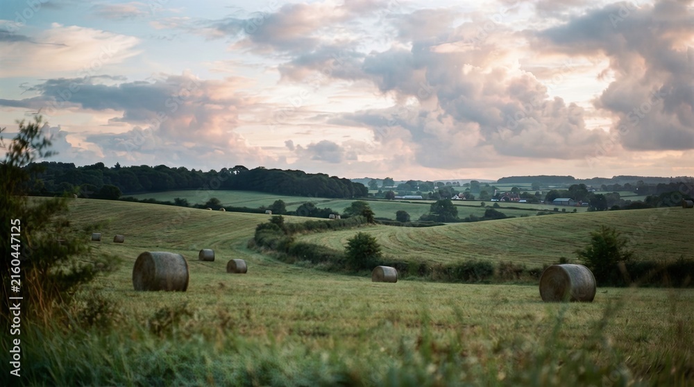 Naklejka premium A serene rural landscape perfect for celebrating the peaceful spirit of the labor day holiday weekend outdoors