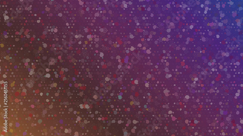 фотографія Dark abstract background with scattered colorful circles dots and spirals creati