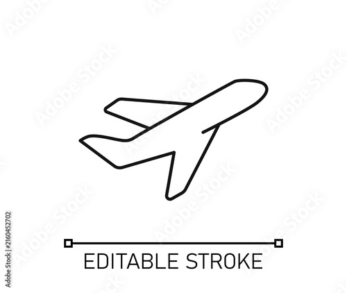 Airplane icon editable stroke design