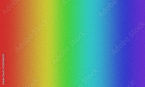 Vibrant rainbow color spectrum gradient background. Grainy noise textured overlay on red, orange, yellow, green, blue, and purple transition. Abstract backdrop for creative graphic design.