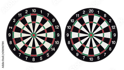 Two Darts Boards on Black Background illustration 