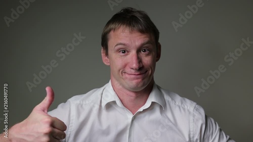 Businessman in a suit looking at the camera. Studio portrait isolated on a white background, suitable for business, stress andal concepts.	Businessman got idea
