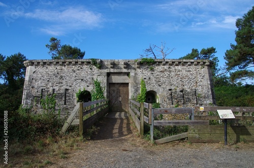 Stronghold at the Spaniards' Point also called the Pointe des Espagnols in Brittany in France, Europe
