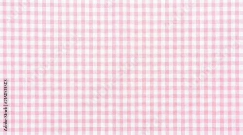 Soft pink and white gingham pattern for textiles with pattern suitable