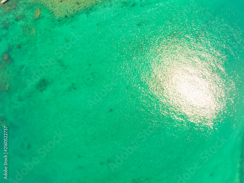 Bird eye view photo of sea beach water surface texture background
