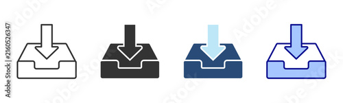 Receive Icon Set. Designed In Multi Style