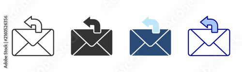 Reply Icon Set. Designed In Multi Style