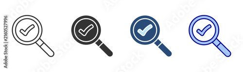 Inspection Icon Set. Designed In Multi Style