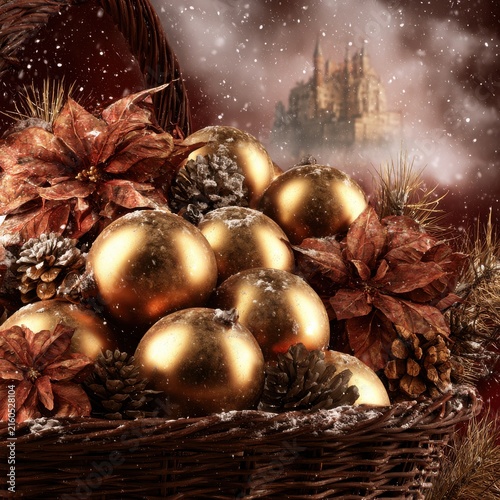 Elegant Golden Christmas Ornaments
