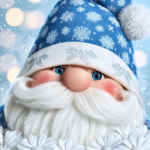 Charming Winter Santa Claus Art