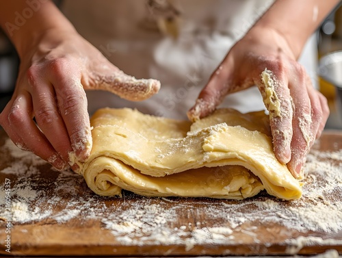 Croissant Dough Butter Laminating Process for Blog Post