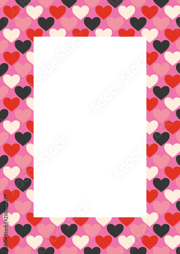 frame of hearts for Valentine's Day